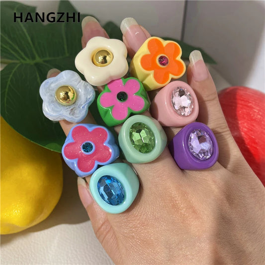 Multicolor Resin Oil Drip Ring