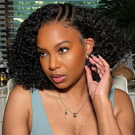 Brazilian Curly Lace Front Wig short