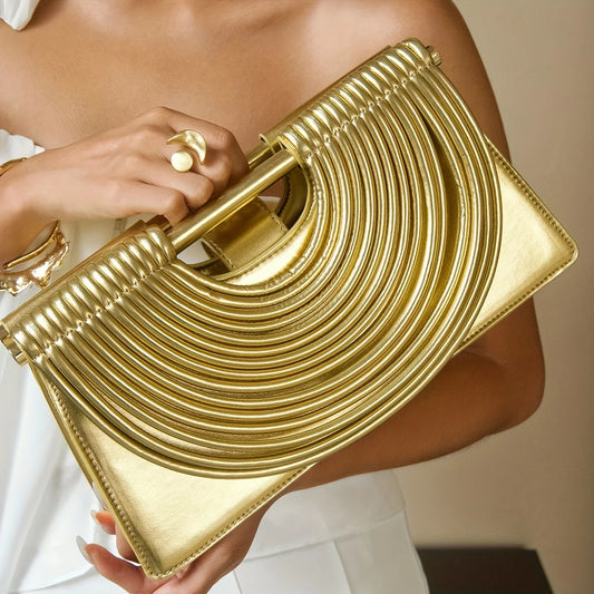 Hobo Silver Evening Clutch Chic