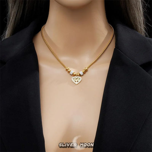 Round Bead Clavicle Chain